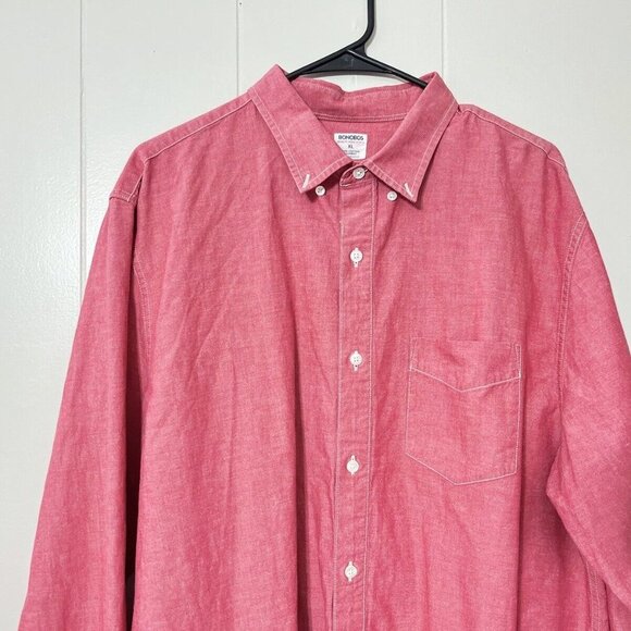 Bonobos Men's standard Fit Dress Shirt Red Size XL EUC - Picture 5 of 6